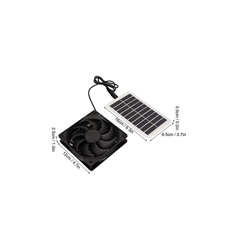 Efficient Solar Power Panel Exhaust Fan, Energy Saving and Odor
