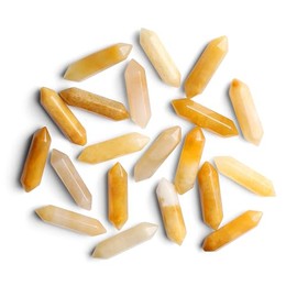 GUJOXILA GUJOXILA 10pcs Gelber Aventurin Heilkristalle Stein Stab Edelsteine Sets Sechseckige Kristall S?ule Bulk Hexagonal Punkt Turm Reiki Meditation Spirituelle Chakra Schutz Energieausgleich