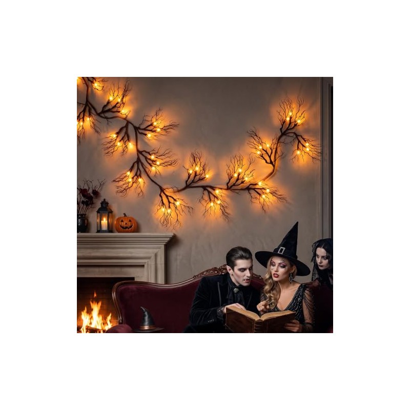 Guirnalda de Luces de Halloween, 6 pies 1.8M 45 LED