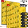 EWFdcvkg Circuit Breaker Labels, Conspicuous Identification Weatherproof Fuse Box Stickers
