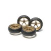 Large Dia Narrow Lightweight Wheels (w/Arched Tires) Mini 4WD Grade