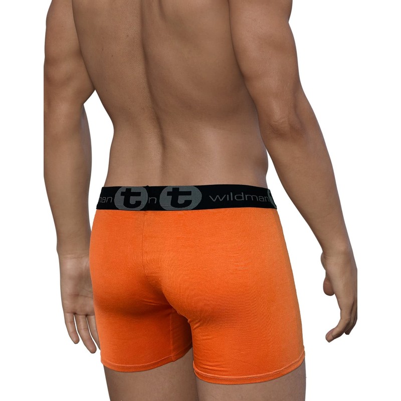 Wildmant Modal Big Boy Pouch 5" Inseam Boxer Brief Orange