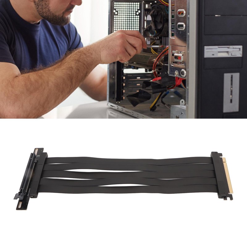 PCIe 4.0 X16 Riser Cable 90 Degree High Speed Single