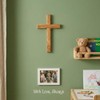Sterling Gifts Olive Wood Wall Cross, Catholic Wooden Hanging Crosses