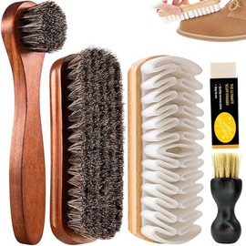 Kit de 5 Herramientas Limpiar para Zapatos y Tenis de Gamuza,Incluye Paño Microfibra y Espuma,Borrador para Gamuza y Cepillo para Zapatos,Elimina Manchas/Rasguños en Nubuck,Lona y Más