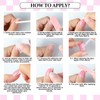 Anyos 16 Sizes Short Square Pink Ombre Press on Nails,
