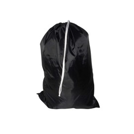 Laundry Bag - Locking Drawstring Closure and Machine Washable. These Large Bags will Fit a Laundry Basket or Hamper and Strong Enough to Carry up to Three Loads of Clothes (Black)