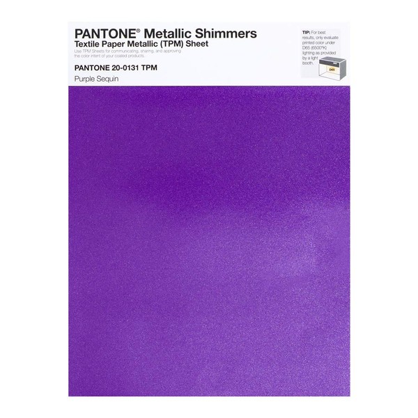 Pantone Metallic Shimmer TPM, 8.5x11 Inch Sheet, 20-0131 Purple Sequin