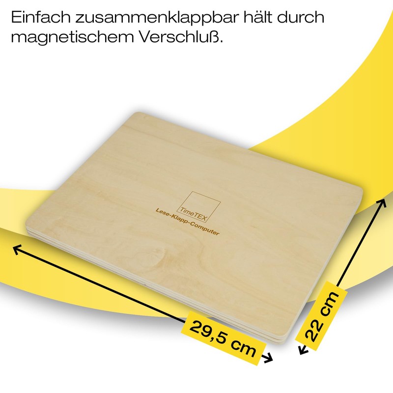 TimeTEX Wooden Magnetic Folding Reading Computer - Learning to Read
