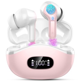 AOTONOK Wireless Earbuds, Bluetooth 5.4 Headphones in Ear with 4 ENC Mic, 40H Wire less Bluetooth Earphones with Deep Bass, HiFi Stereo Wireless Headphones, LED Display EarBuds, USB-C, IP7 Waterproof