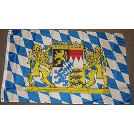 3X5 Bavarian Lions Oktoberfest Octoberfest Biergarten Bavaria Germany Flag 3'X5'