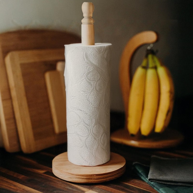 Kitchen Towel Holder Wooden | Free Standing Kitchen Roll Holder
