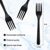 PlasticPro 200 Pack Heavy Weight Plastic Forks Black Disposable Forks