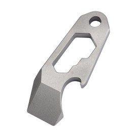 Titanium EDC Pry Bar Multitool, Mini Keychain Prybar Tool with Bottle & Box Opener, 1.89” Small Pocket Crowbar Tool for Everyday Carry