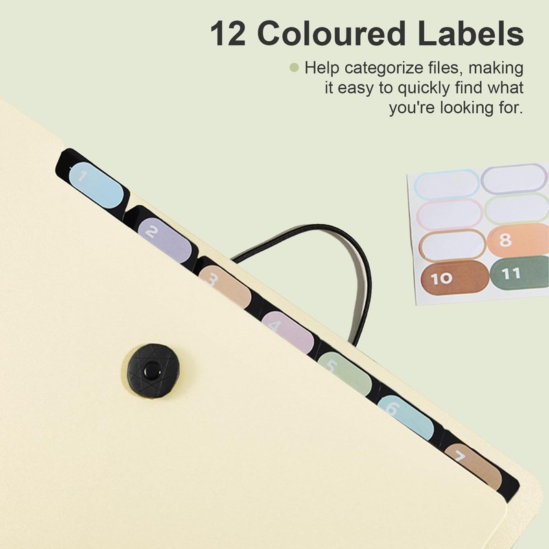 Elezeal Expanding File Folder - Accordion Document Holder with 13