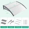 Costway 48" x 40" Door Exterior Window Awning Canopy Polycarbonate