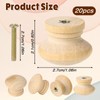 Leikedun Furniture Knobs Wood Drawer Handle Wooden Knob with Screws