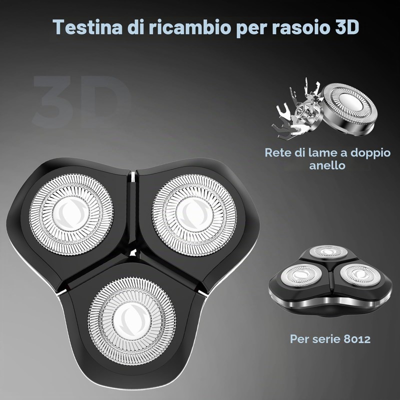 Testine per rasoio elettrico 3D - Testine di ricambio magnetiche