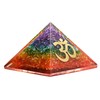 Large Orgone Pyramid | Onyx Chakra Pyramid Crystal | OM
