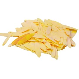 20g Flat Oval Sequin Paillettes 10X40mm,Plastic Loose Sequins,Yellow Shiny Sequins Iridescent Spangles for Crafts,Scrapbooking,Sewing Decorations(About 180 Pieces)