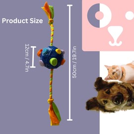 Interactive Dog toy - Treat Dispenser - Snuffle & Tug Toy - Hide Treats, Spark Play! - Dog and Cat toy and breeds. Dog Toy for Small, Medium or Large pets