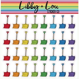 Snow Shovel Planner Stickers | Libby and Lou Sticker Co