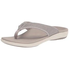 REVITALIGN Women's Yumi Metallic Orthotic Sandal Silver 8 Wide