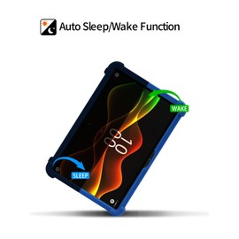 for Boost Celero 5G Tab 11 Inch Android Tablet Case,BOVUGAC Soft Silicone with Capacitive Pen,Heat Dissipation Design,Adjustable Stand,Shockproof,Kids Friendly(Blue)