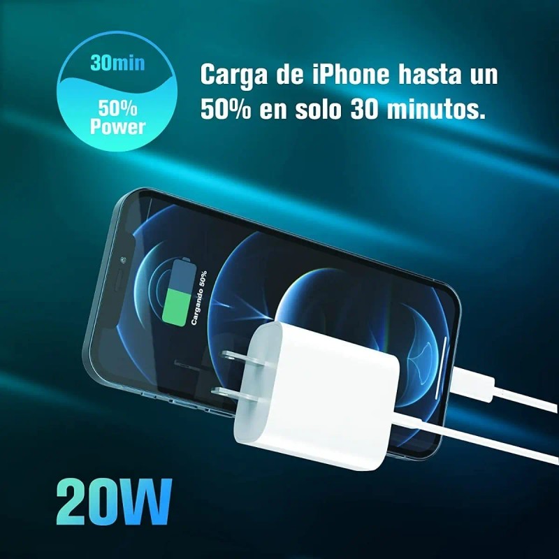 Cargador Elough Carga Rápida, 20w Salida Tipo C Certificado