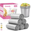 4 Gallon 180pcs Small Silver Grey Trash Bags Strong Grey