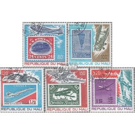 Mali 666-670 (complete.issue.) fine used/cancelled 1978 History the Aviation (Stamps for collectors) Airplanes/Balloons/Zeppelins/Aviation