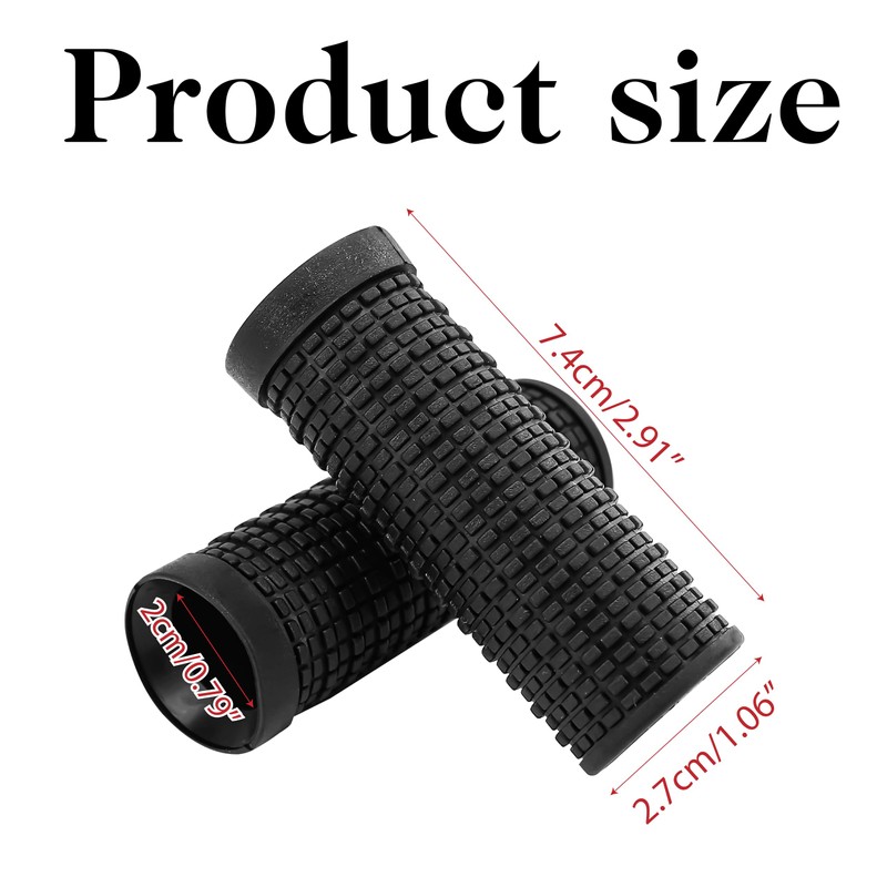 1 Pair MTB Bike Short Handlebar Grips 20x74mm/0.78x2.91inch, Bar Twist