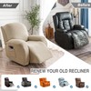 Gennia Waterproof Recliner Chair Cover,Stretch Reclining Sofa Covers with Pockets,Washable