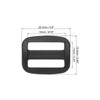 PATIKIL 80mm / 3 Inch Tri-Glide Slide Buckles, 10 Pack