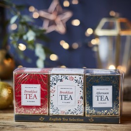 New English Teas Christmas Themed English Tea Carton Gift Set of 3