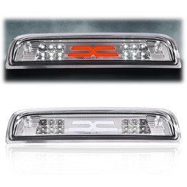 CNNELL Brake Lights Compatible with 2014-2020 GMC Sierra 1500/2015-2020 Sierra 2500HD 3500HD, Compatible with 2014-2020 Chevy Silverado 1500 [3D LED BAR] Brake Cargo Lamp(Clear lens Clear Bottoms)