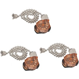 3 Packs Switches E87438 Ceiling Fan Switch with 11" Beaded Chain, 6A 125VAC ON/Off Control