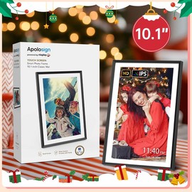 ApoloSign 【Black Friday】Nixplay Digital Picture Frame, Christmas Gift, 10.1 inch 15.6 inch WiFi Video Decor Photo Frame, Free APP, Wall Mountable, HD Touch Screen Display , Support Storage of 80,000 photos, Smart Electronic Picture Frame for Home Office 