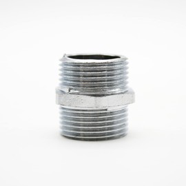 DOJA Barcelona | Double Nipple Chrome-Plated | Connector Male Thread 3/4 Inch | Screw Connection Pipe | Connector for Air, Water, Gas, Fuel | Shower Hose Adapter Tap Reducer