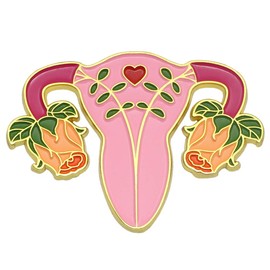 CUFTS Feminist Uterus Enamel Pin Blooming Uterus Female Women Rights Reproductive Rights Metal Brooch Jewelry Gifts for Her
