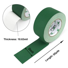 BOMEI PACK Cinta Gaffer, 1.88 Pulgadas x 50 Yardas Por Rollo, Impermeable, Sin Residuos, Fácil de Rasgar, Cinta de Tela Gaffer para Fotografía, Fondos de Rodaje, Producción (Verde)