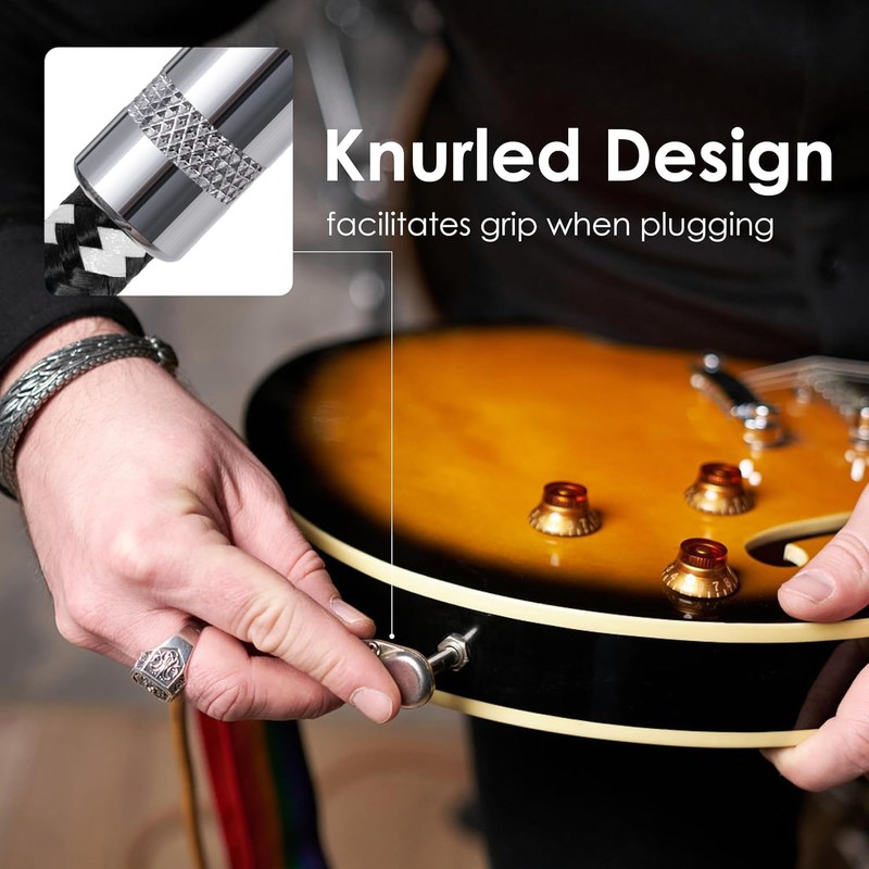 CeMeow Guitar Cable 10ft 1/4 Inch Guitar Cord Straight to