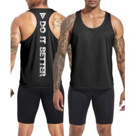 Men's 5 Pack Workout Gym Tank Top, Performance Athletic Muscle Tee Shirts, Dry Fit Mesh Sleeveless Running Tank Tops 5P03-XL