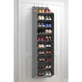 10-Tier Over-the-Door Shoe Organizer with Deep Pockets, Large Hanging Shoe Storage Rack with Adjustable Hooks