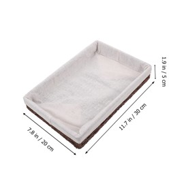 Ipetboom 1pc Stylish Rattan Storage Basket Practical Organizing Box for Keys Coins Sundries Elegant Desktop Decoration for Home Office Woven Design Coffee Color