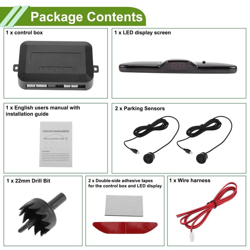 X AUTOHAUX Reverse Backup Radar System Distance Detection Reverse Parking