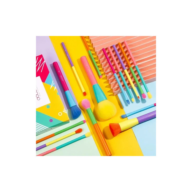 Brochas De Maquillaje Docolor , Juego De 15 Piezas Color