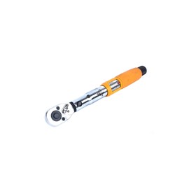 SwishTi Road Cyclocross Gravel eBike Mountain BMX Bicycle Torque Wrench Set 1/4" Drive Shockproof Bike Tool Box 2-24NM Scale-Window with NM Lock (Orange)