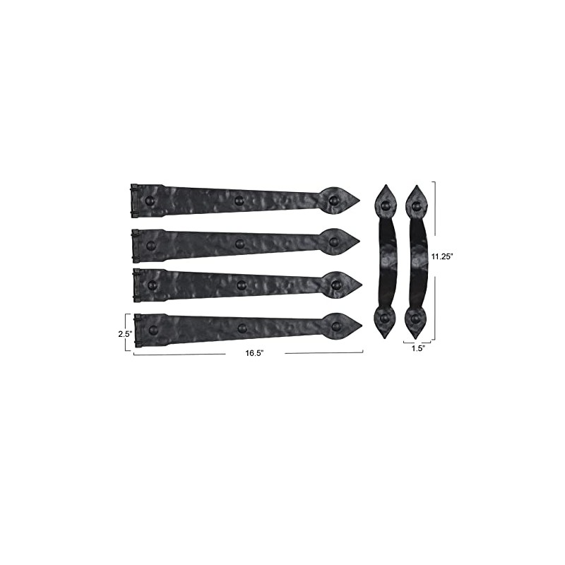 Household Essentials Hinge IT Premium Carriage House Handle & Hinge,