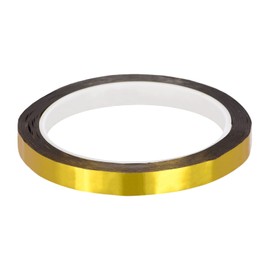 Rebower Metallized Polyester Film Metallized Polyester Tape Decorative Sticker for Molding Trim DIY Graphic Arts Supplies 10mm x 50m Gold Tone 1 Roll